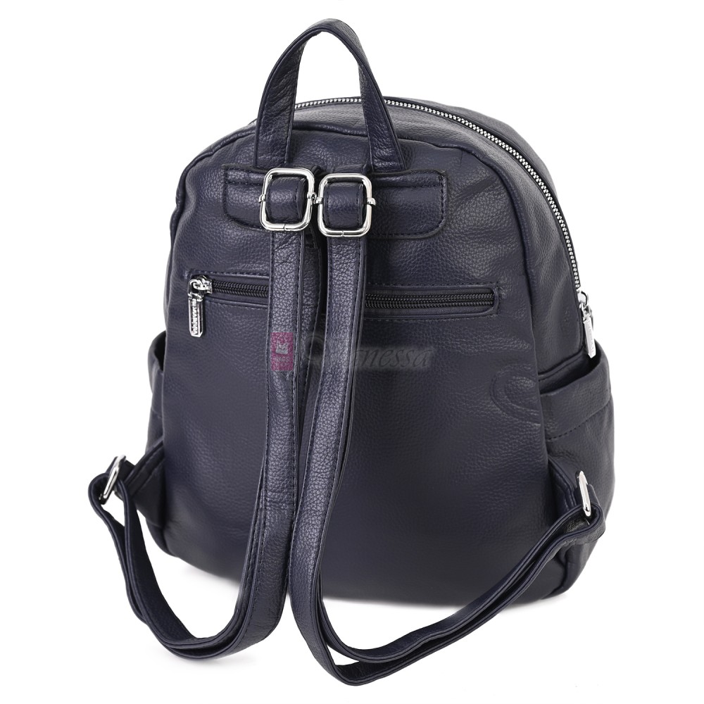  Дамска раница Silvia Rosa, от висококачествена еко кожа, в тъмносин цвят. Код: 5996