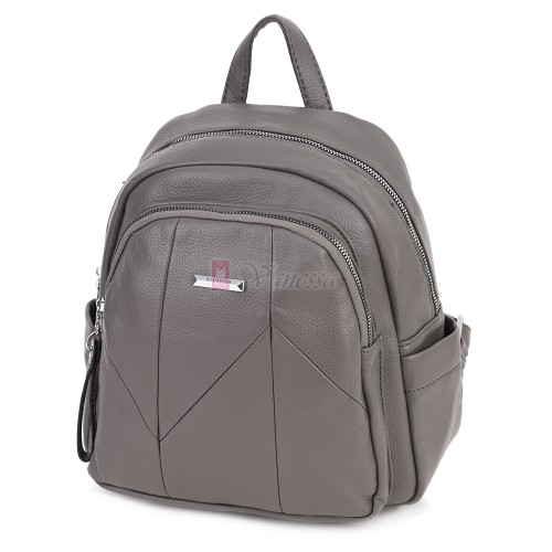  Дамска раница Silvia Rosa, от висококачествена еко кожа, в сив цвят. Код: 5996