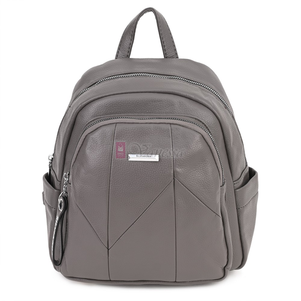  Дамска раница Silvia Rosa, от висококачествена еко кожа, в сив цвят. Код: 5996