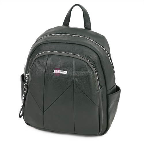  Дамска раница Silvia Rosa, от висококачествена еко кожа, в зелен цвят. Код: 5996