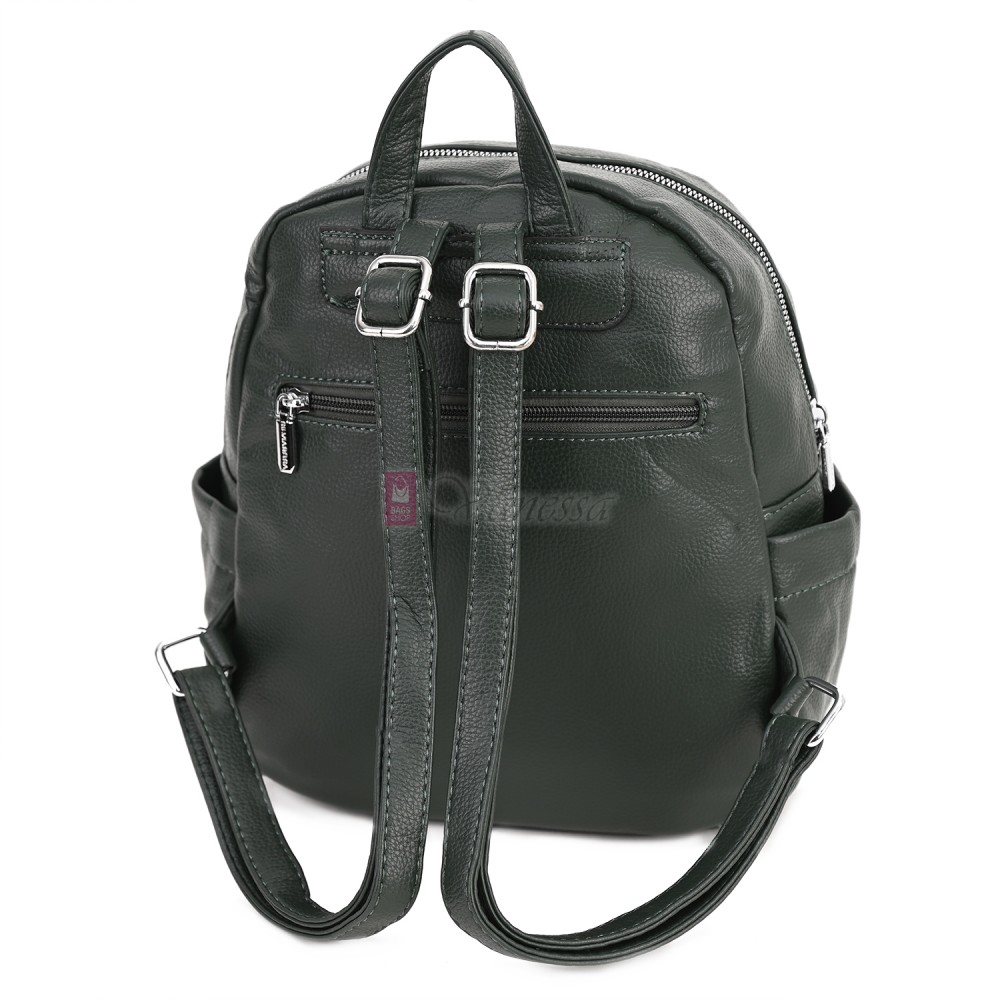  Дамска раница Silvia Rosa, от висококачествена еко кожа, в зелен цвят. Код: 5996