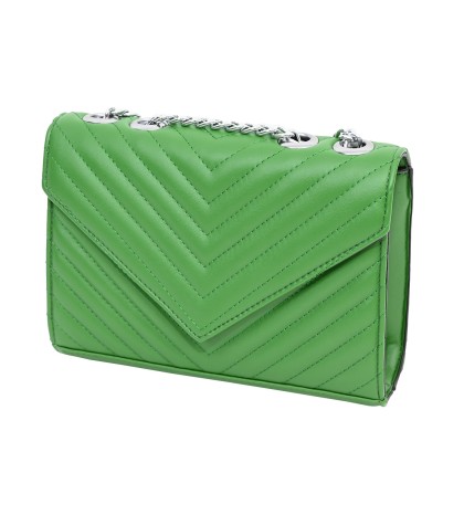 Малка дамска чанта от еко кожа в зелен цвят. Код: 601187