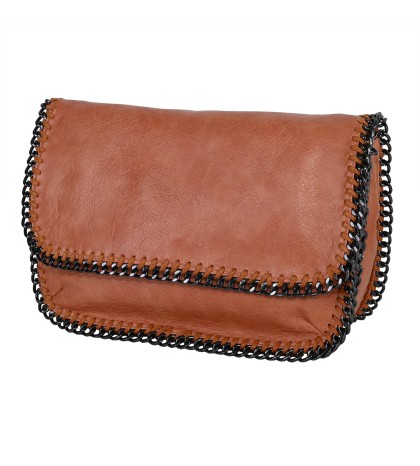  Дамска чанта от еко кожа в оранжев цвят. Код: 601191