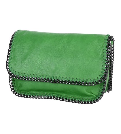  Дамска чанта от еко кожа в зелен цвят. Код: 601191