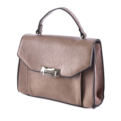 Дамска чанта от еко кожа в бежов цвят Код: 60151