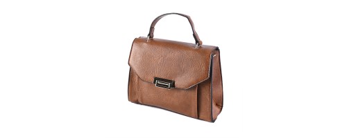Дамска чанта от еко кожа в кафяв цвят Код: 60151