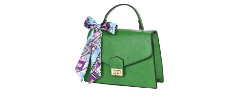  Дамска чанта от еко кожа в зелен цвят. Код: 60161