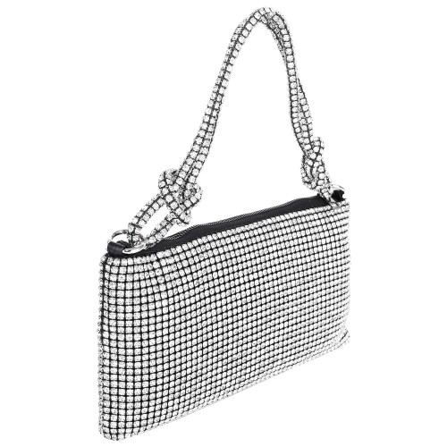 Официална дамска чанта в тъмно сребрист цвят. Код: 6022