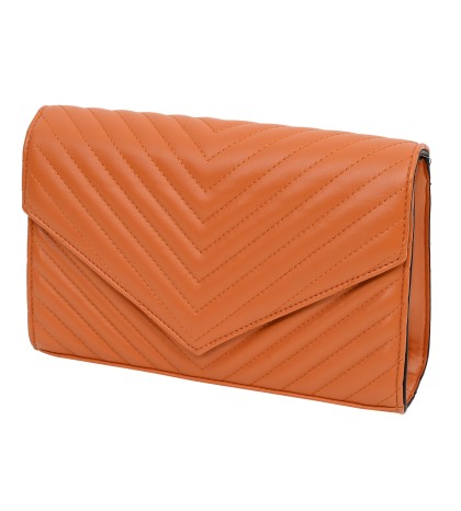Дамска чанта от еко кожа в оранжев цвят. Код: 60233