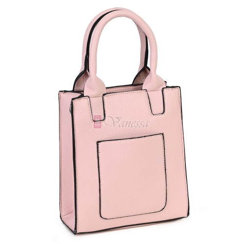 Дамска чанта от еко кожа в розов цвят Код: 60258