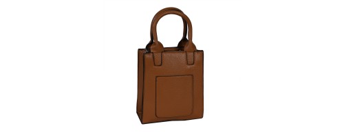 Дамска чанта от еко кожа в кафяв цвят Код: 60258