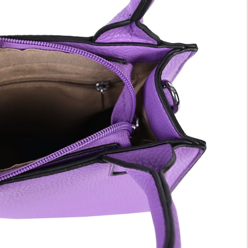 Дамска чанта от еко кожа в лилав цвят Код: 60258
