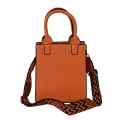 Дамска чанта от еко кожа в оранжев цвят Код: 60258