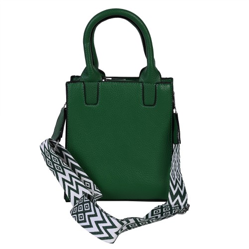 Дамска чанта от еко кожа в зелен цвят Код: 60258