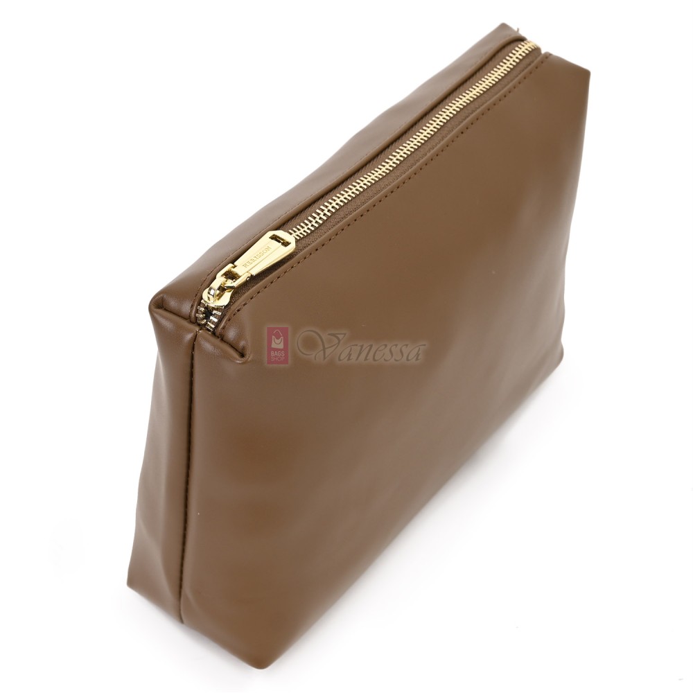 Двулицева дамска чанта от висококачествена еко кожа в кафяв цвят Код: 6065 Двулицева дамска чанта от висококачествена еко кожа в кафяв цвят Код: 6065