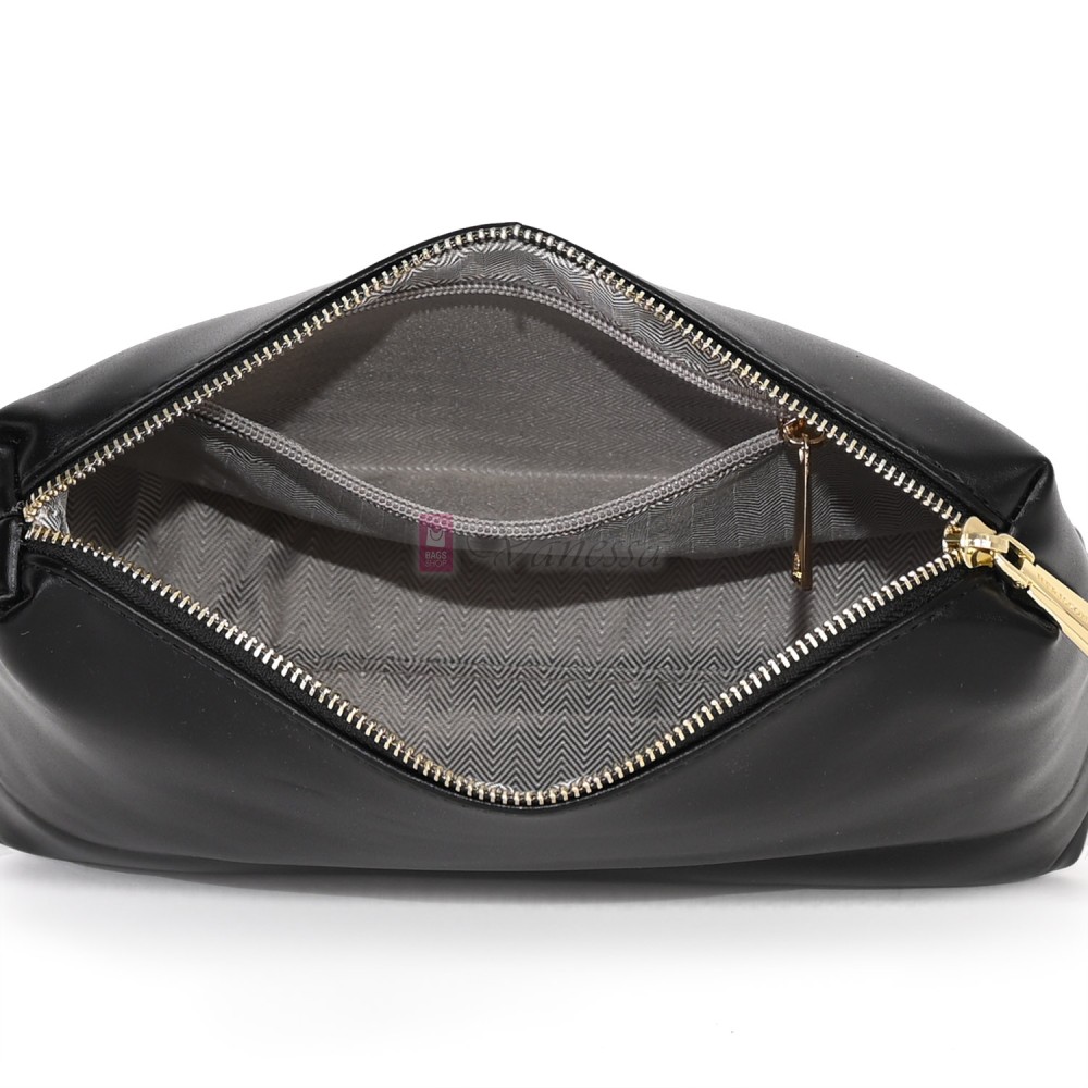 Двулицева дамска чанта от висококачествена еко кожа в черен цвят Код: 6065 Двулицева дамска чанта от висококачествена еко кожа в черен цвят Код: 6065