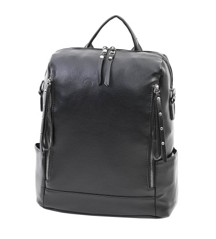  Дамска раница/чанта от висококачествена еко кожа в черен цвят. Код: 608-037