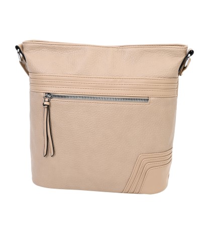 Дамска ежедневна чанта от висококачествена екологична кожа в бежов цвят Код: 614