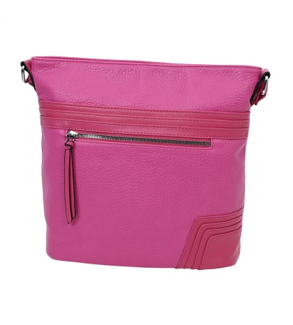 Дамска ежедневна чанта от висококачествена екологична кожа в цвят циклама Код: 614