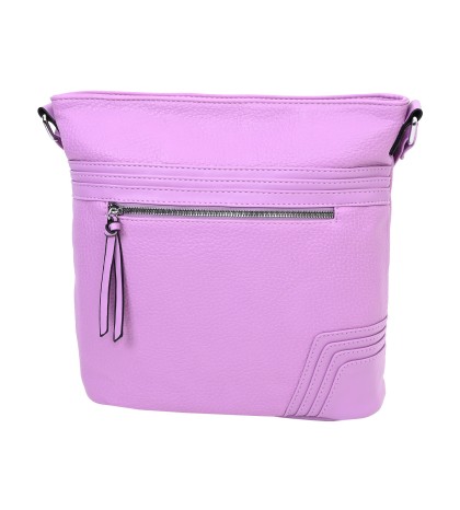 Дамска ежедневна чанта от висококачествена екологична кожа в лилав цвят Код: 614