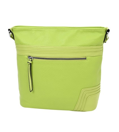 Дамска ежедневна чанта от висококачествена екологична кожа в светлозелен цвят Код: 614
