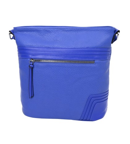 Дамска ежедневна чанта от висококачествена екологична кожа в син цвят Код: 614