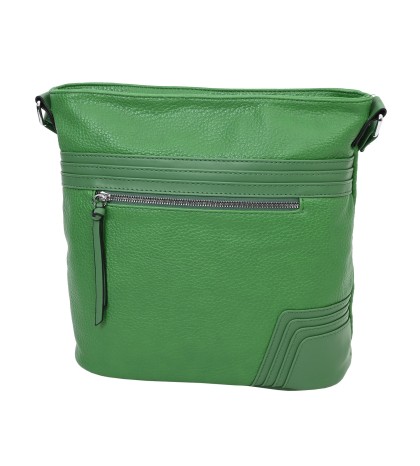 Дамска ежедневна чанта от висококачествена екологична кожа в зелен цвят Код: 614