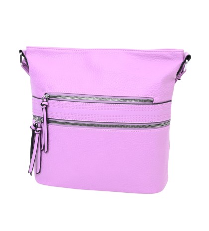 Дамска ежедневна чанта от висококачествена екологична кожа в лилав цвят Код: 619
