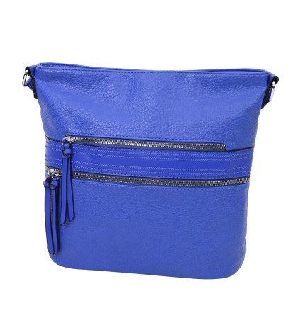 Дамска ежедневна чанта от висококачествена екологична кожа в син цвят Код: 619