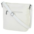 Дамска ежедневна чанта от висококачествена екологична кожа в бял цвят Код: 621