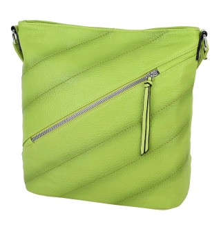 Дамска ежедневна чанта от висококачествена екологична кожа в светлозелен цвят Код: 621