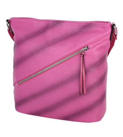 Дамска ежедневна чанта от висококачествена екологична кожа в цвят циклама Код: 621