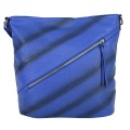 Дамска ежедневна чанта от висококачествена екологична кожа в син цвят Код: 621
