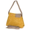  Дамска ежедневна чанта от велур, в жълт цвят. Код: 6259-30