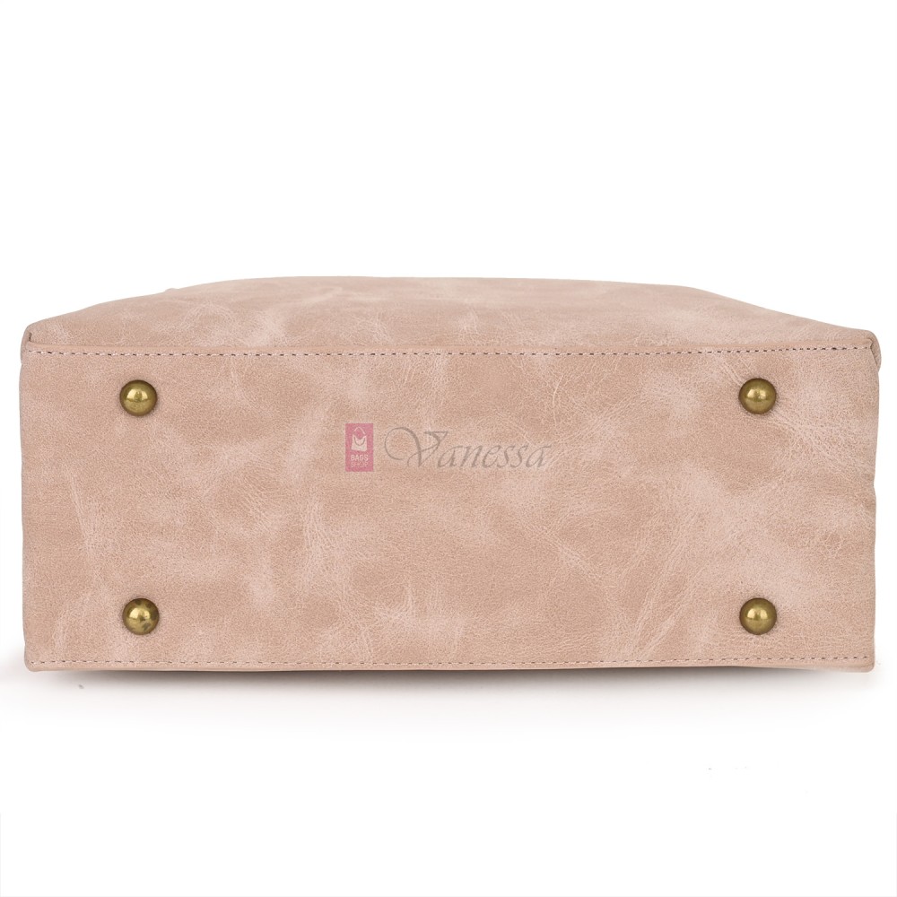  Дамска ежедневна чанта от велур, в розов цвят. Код: 6259-30
