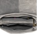  Дамска ежедневна чанта от велур, в сив цвят. Код: 6259-30