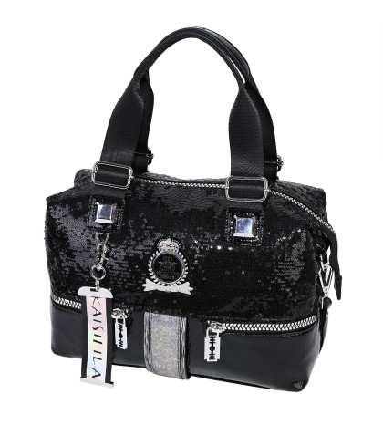  Дамска чанта от висококачествена еко кожа в черен цвят. Код: 6352