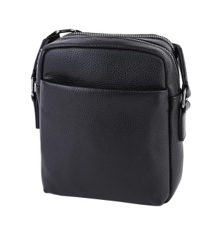 Мъжка чанта от естествена кожа в черен цвят. Код: 66307