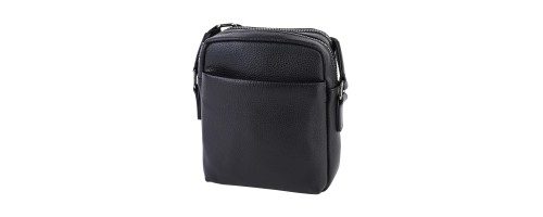 Мъжка чанта от естествена кожа в черен цвят. Код: 66307