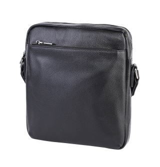 Мъжка чанта от естествена кожа в черен цвят. Код: 66309