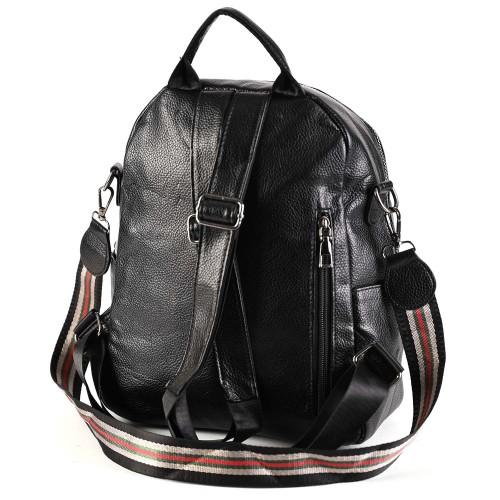 Дамска раница/чанта от еко кожа в черен цвят. Код: 6690-2