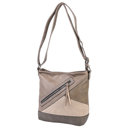 Дамска ежедневна чанта от висококачествена еко кожа в бежов цвят Код: 6773