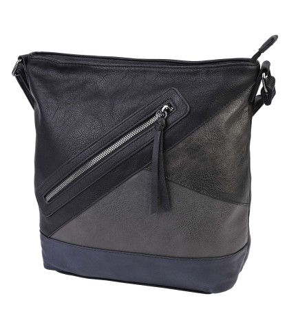 Дамска ежедневна чанта от висококачествена еко кожа в черен цвят Код: 6773