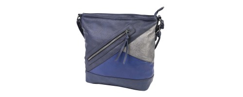 Дамска ежедневна чанта от висококачествена еко кожа в син цвят Код: 6773