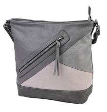 Дамска ежедневна чанта от висококачествена еко кожа в сив цвят Код: 6773