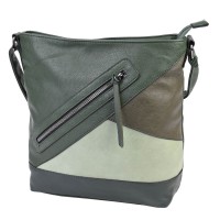 Дамска ежедневна чанта от висококачествена еко кожа в зелен цвят Код: 6773
