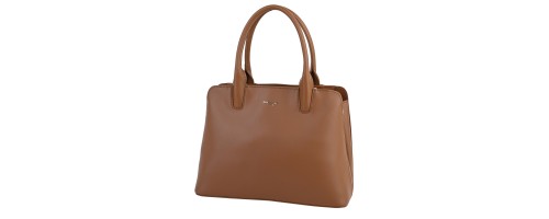  Дамска чанта от висококачествена еко кожа в кафяв цвят. Код: 6779