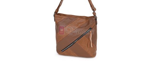 Дамска ежедневна чанта от екологична кожа, в кафяв цвят Код: 6794