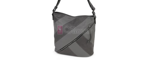 Дамска ежедневна чанта от екологична кожа, в сив цвят Код: 6794