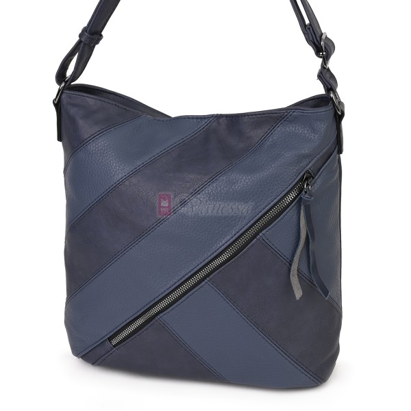 Дамска ежедневна чанта от екологична кожа, в тъмносин цвят Код: 6794